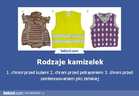 Rodzaje kamizelek