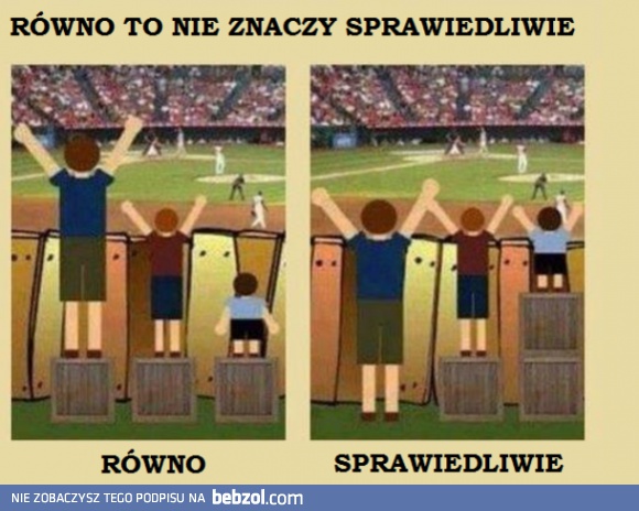 Równo nie znaczy sprawiedliwie!