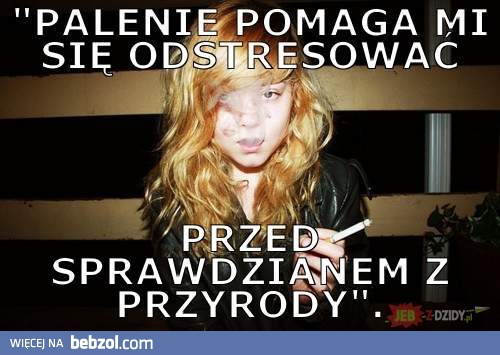 Palenie pomaga się odstresować