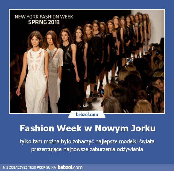 Fashion Week w Nowym Jorku