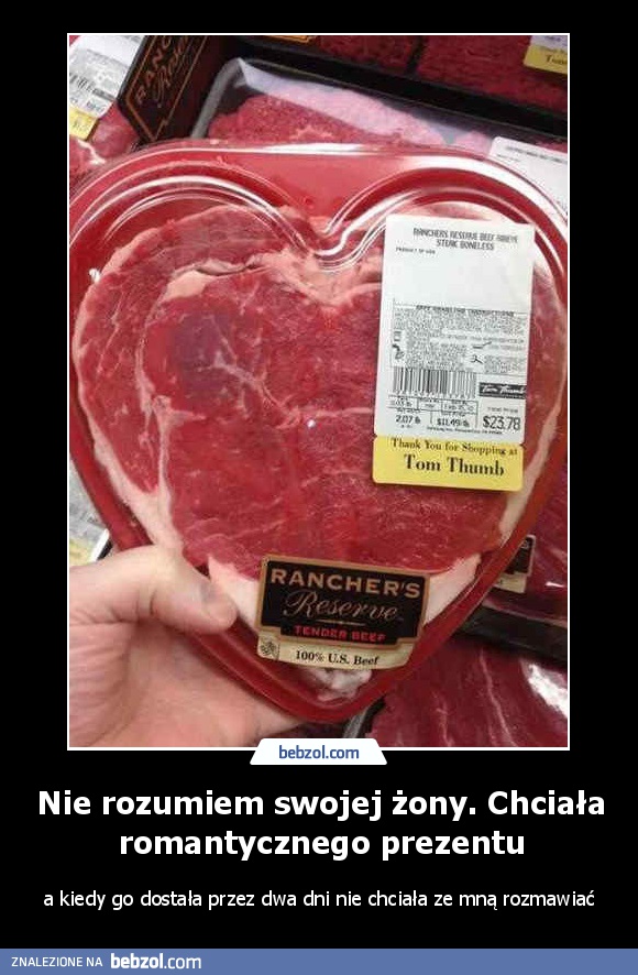Nie rozumiem swojej żony. Chciała romantycznego prezentu
