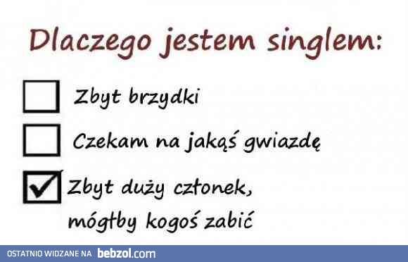 Dlaczego jesteś singlem