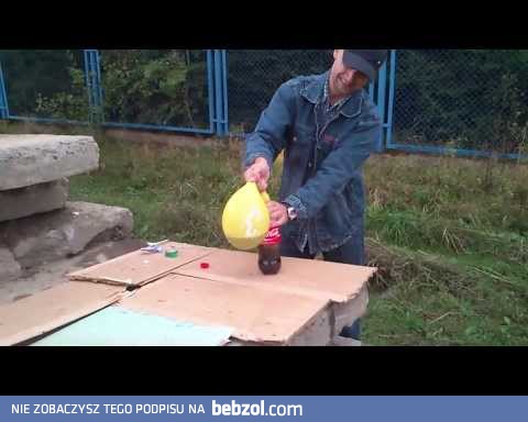 Mentos+Coca, Balon = Drink.