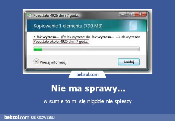 Nie ma sprawy...