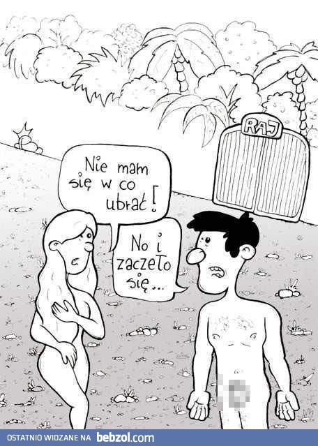 Kobieta i mężczyzna w raju