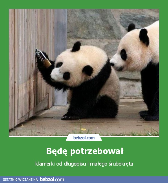 Będę potrzebował