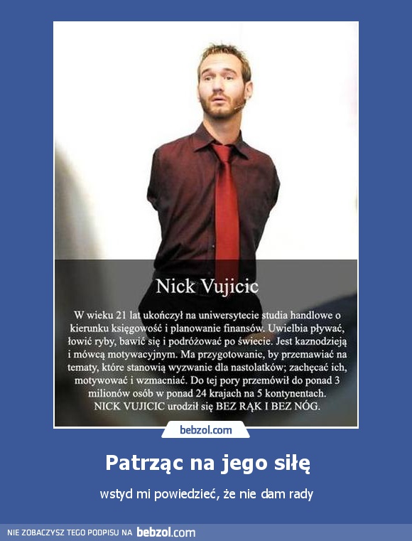 Patrząc na jego siłę