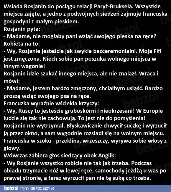 Wsiada Rosjanin do pociągu...