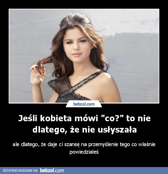 Jeśli kobieta mówi 