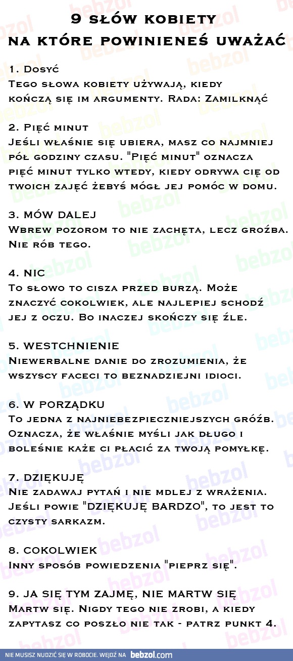 9 słów kobiety...