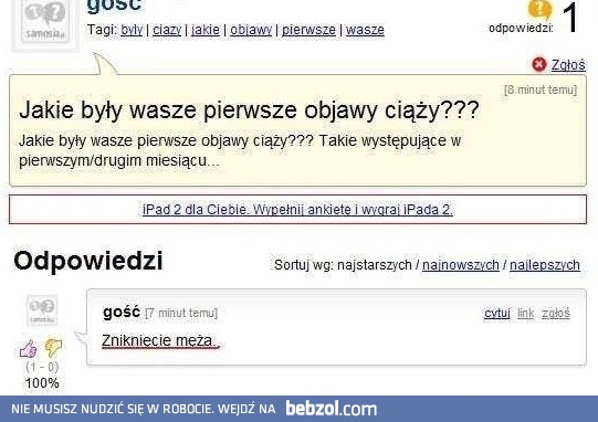 Pierwszy objaw ciąży