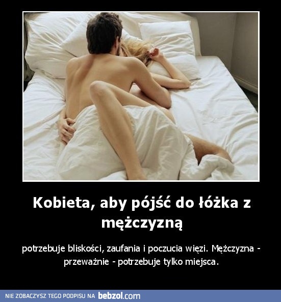 Aby pójść do łóżka