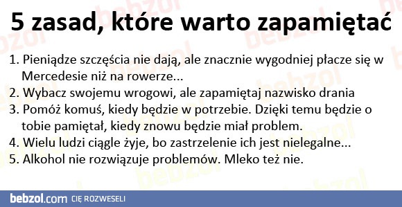 5 życiowych zasad, które warto znać