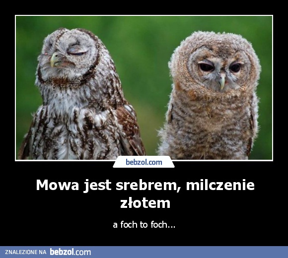 Mowa jest srebrem, milczenie złotem