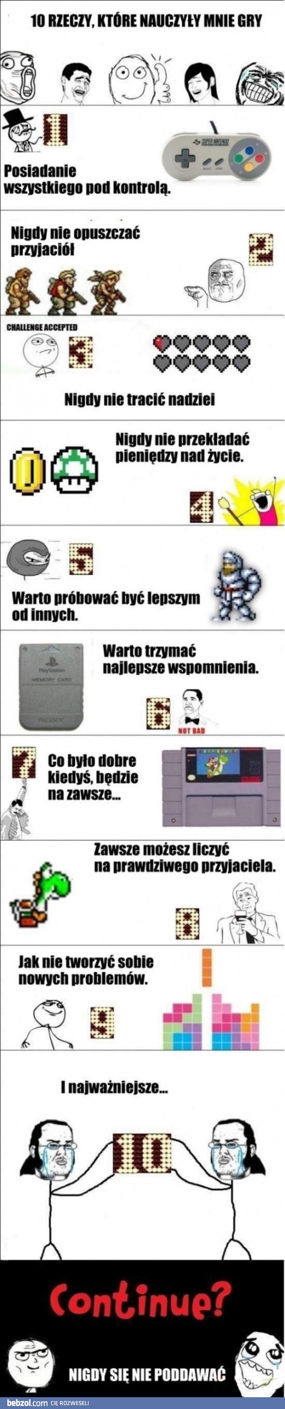 10 rzeczy, których nauczyły mnie gry