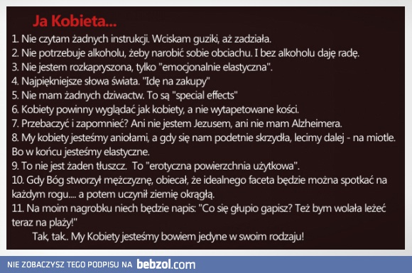 Jestem kobietą, więc