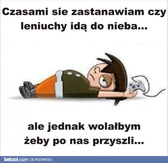 Jestem leniem, cóż poradzić...