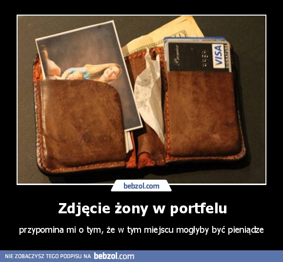 Zdjęcie żony w portfelu