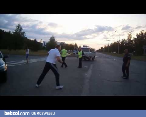 Bójka pijanego kierowcy z rosyjską policją