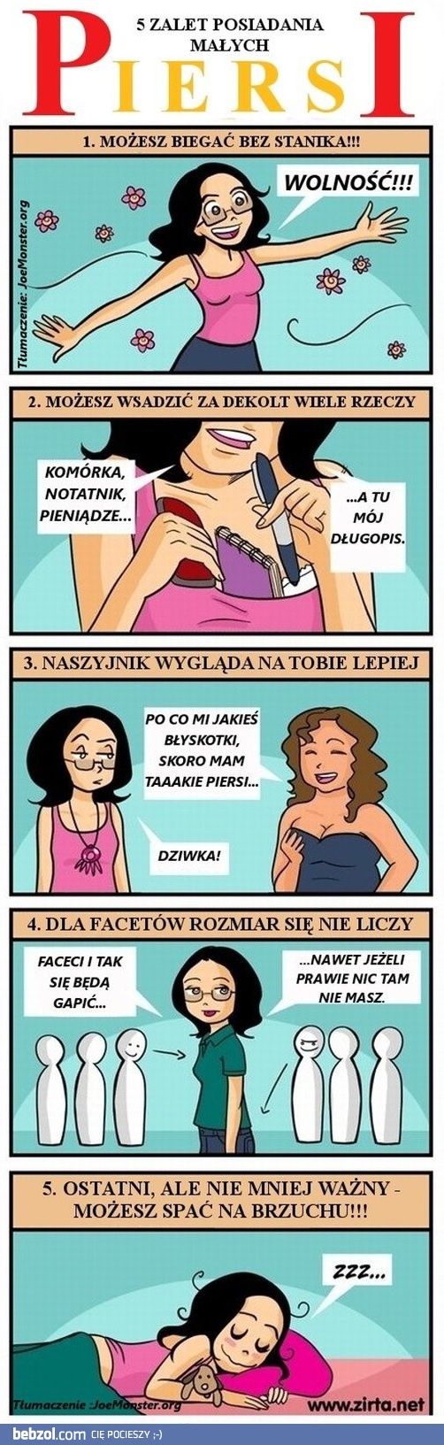 Zalety posiadania małych piersi