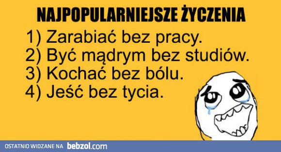 Najpopularniejsze życzenia