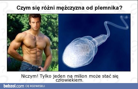 Czym się różni mężczyzna od plemnika?