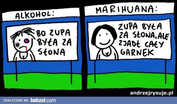 Alkohol vs marihuana