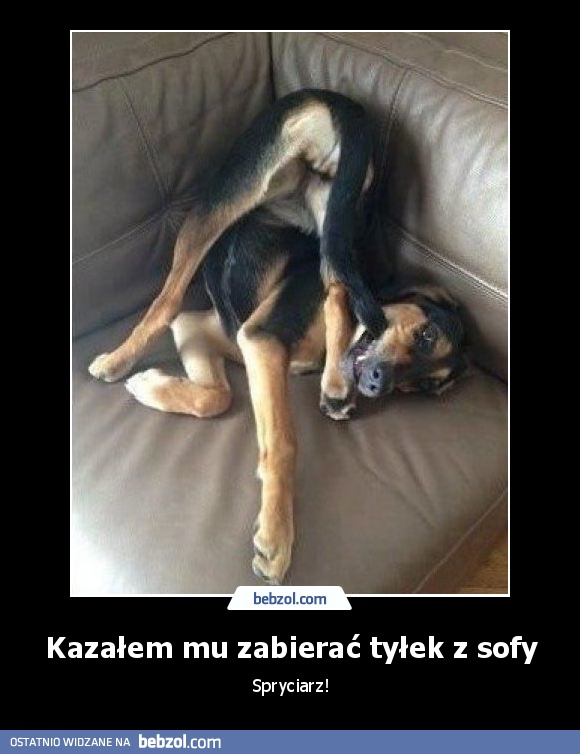 Kazałem mu zabierać tyłek z sofy