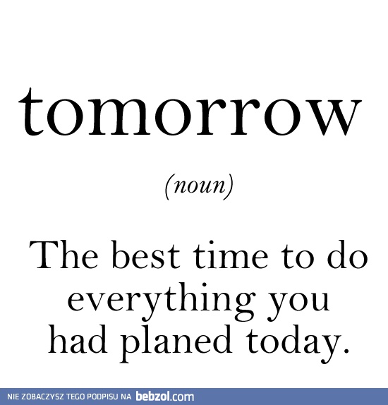 Znaczenie słowa jutro