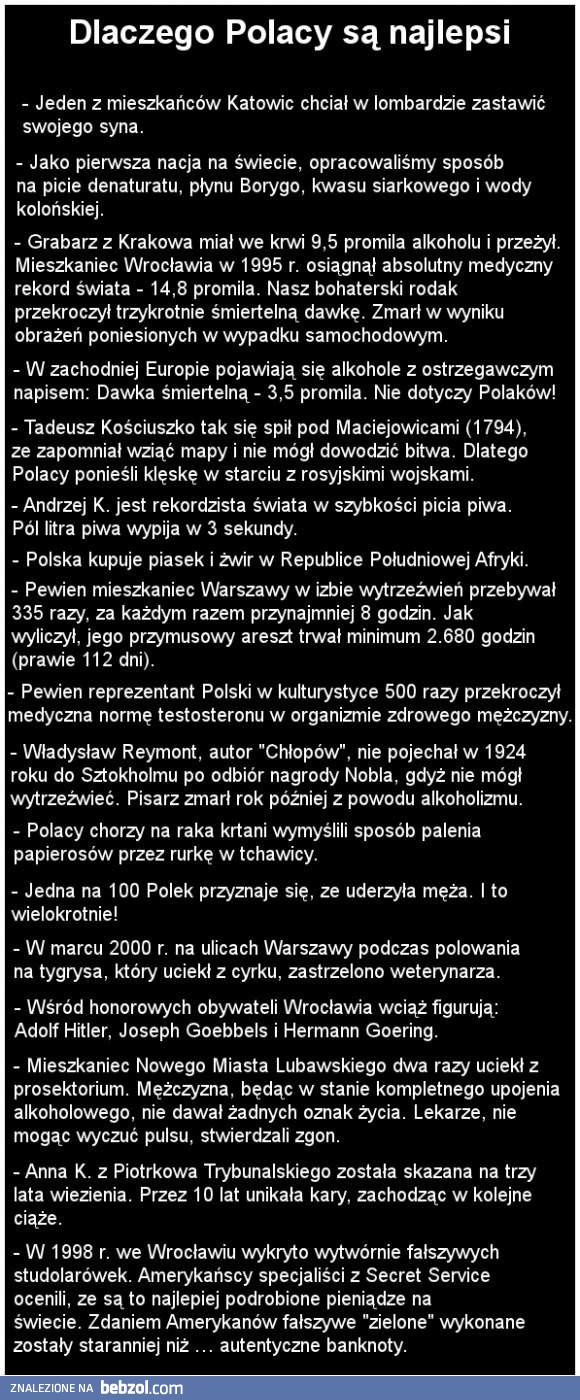 Właśnie dlatego Polacy są najlepsi