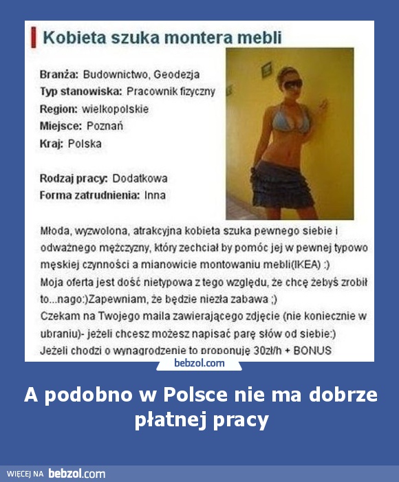A podobno w Polsce nie ma dobrze płatnej pracy