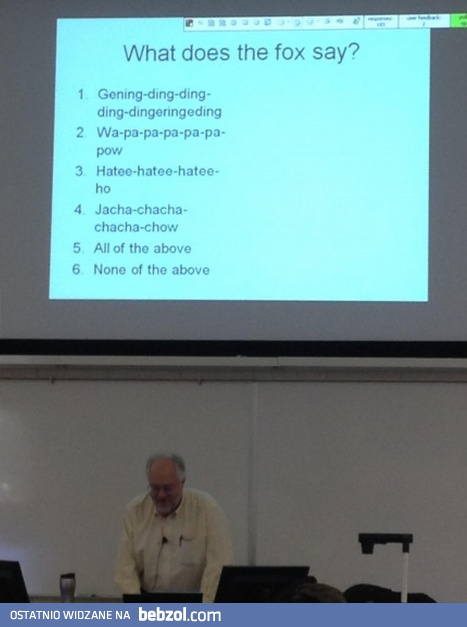 Gdyby tylko pytania podczas sesji były tego typu...