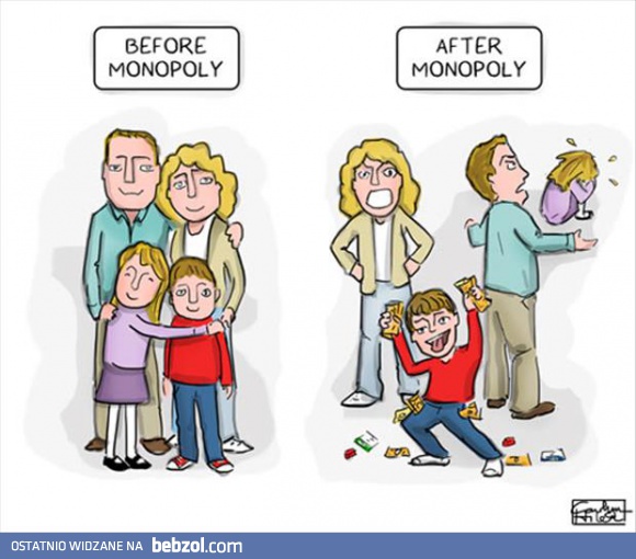 Przed grą i po grze Monopol