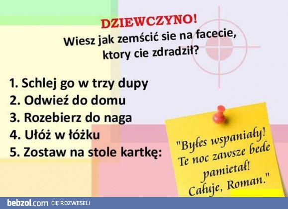 Jak zemścić się na facecie?