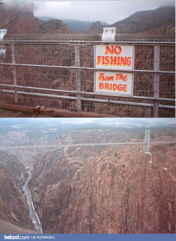 Zakaz łowienia z mostu