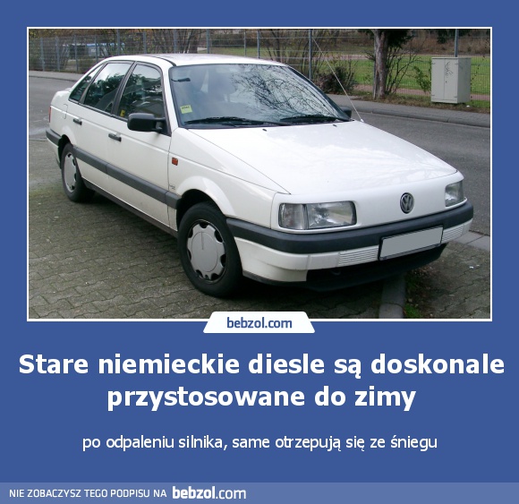 Stare niemieckie diesle są doskonale przystosowane do zimy