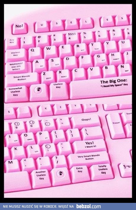 Klawiatura dla blondynek