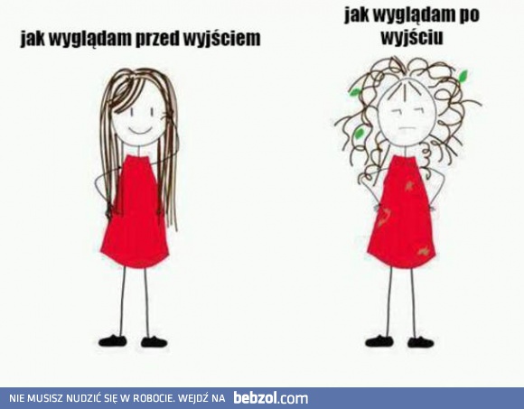 Mój wygląd po wyjściu