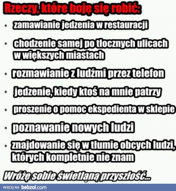 Rzeczy, których się boję