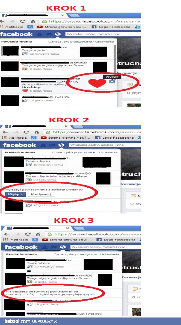 Blokowanie zaproszeń do gier i aplikacji na FB