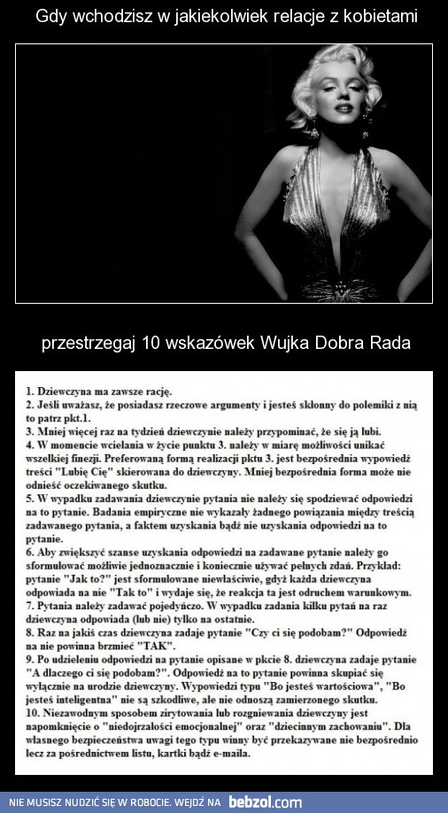 10 wskazówek przy relacji z kobietami