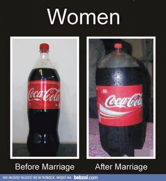 Kobieta przed i po ślubie