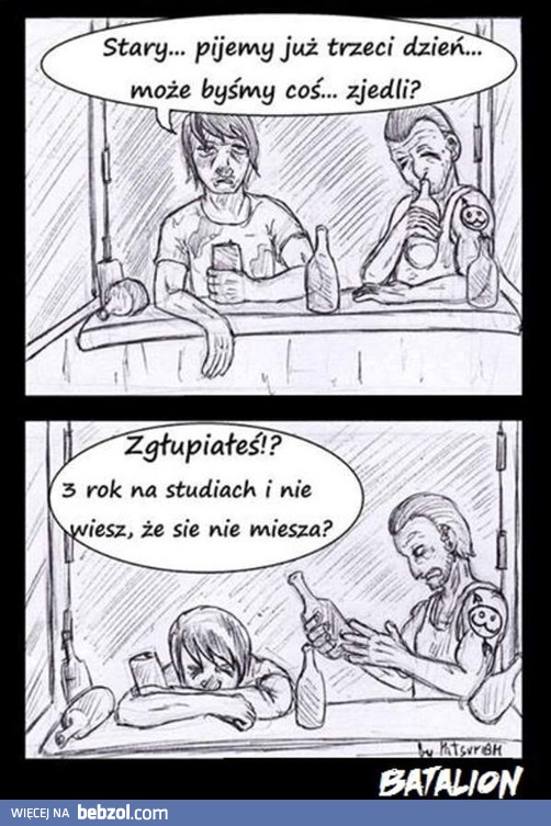 Nie można mieszać alkoholu