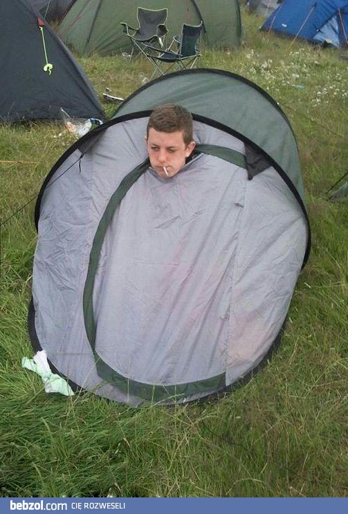 Zakaz palenia w namiocie