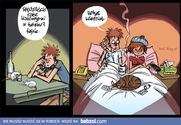 Całe walentynki w łóżku