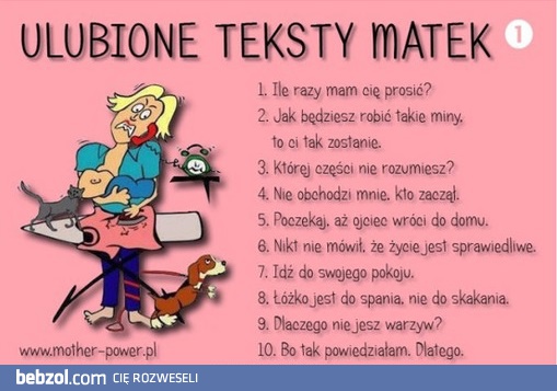 Ulubione teksty matki