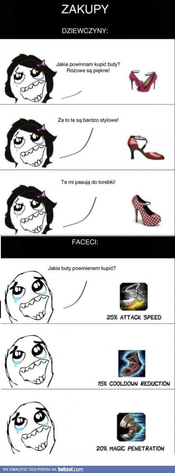 Kupowanie butów - kobiety vs faceci