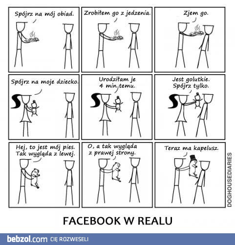 Facebook w prawdziwym życiu