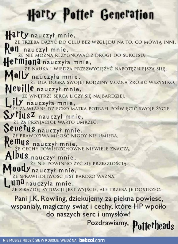 Postaci z Pottera