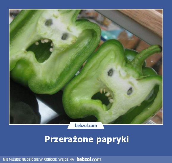 Przerażone papryki